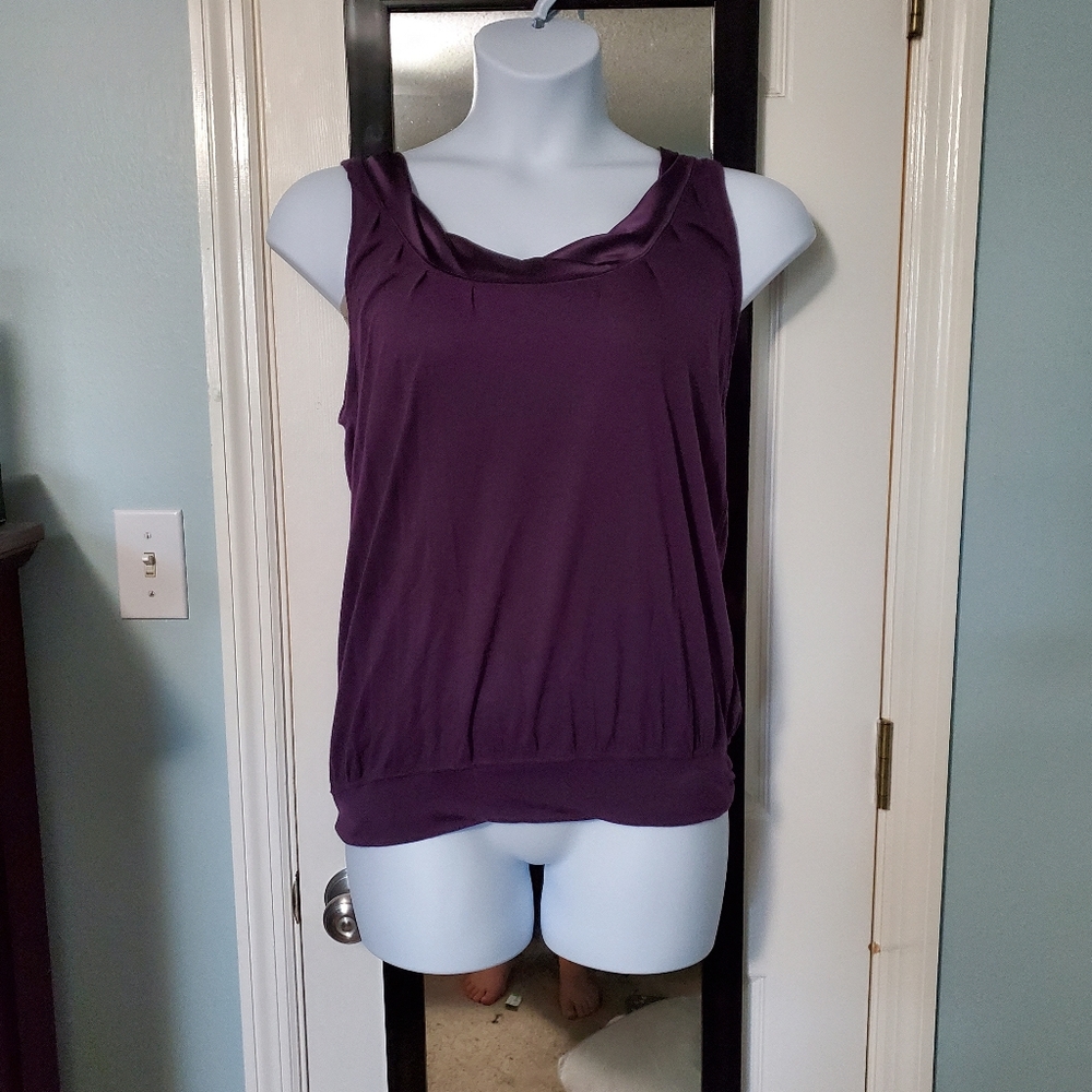 Purple Apostrophe Sleeveless Top Size L